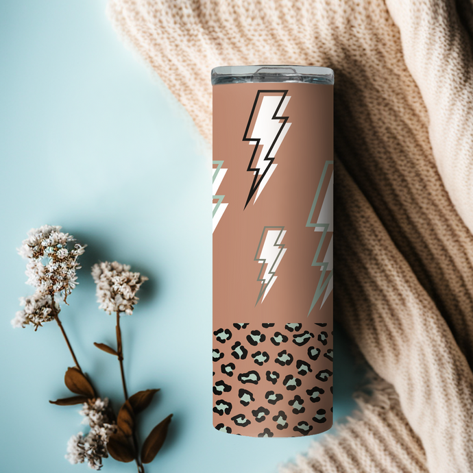 Leopard Lightning Stainless Steel Tumbler