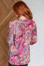 Load image into Gallery viewer, Lizzy Top in Magenta and Wine Paisley