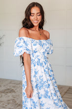 Load image into Gallery viewer, On Cloud 9 Square Neck Floral Dress in Blue