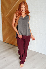 Load image into Gallery viewer, Runner&#39;s High Drawstring Joggers in Red Merlot