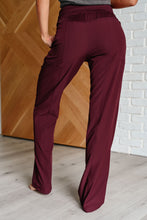 Load image into Gallery viewer, Runner&#39;s High Drawstring Joggers in Red Merlot