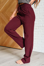 Load image into Gallery viewer, Runner&#39;s High Drawstring Joggers in Red Merlot