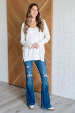 Load image into Gallery viewer, V-Neck Front Seam Sweater in Ivory