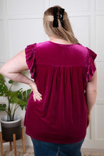 Load image into Gallery viewer, Velveteen Queen Blouse in Magenta