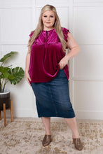 Load image into Gallery viewer, Velveteen Queen Blouse in Magenta