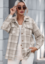 Load image into Gallery viewer, Carrie Plaid Removable Hood Button Up Shacket