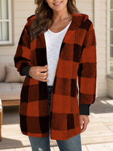 Load image into Gallery viewer, Buffy Buffalo Plaid Hooded Coat