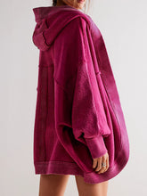 Load image into Gallery viewer, Jackie Exposed Seam Open Front Batwing Sleeve Hooded Cardigan