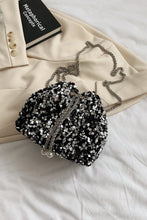 Load image into Gallery viewer, Sequin Chain Drawstring Bucket Bag