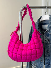 Load image into Gallery viewer, Bubble Texture Ruched Strap Quilted Shoulder Bag