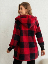 Load image into Gallery viewer, Buffy Buffalo Plaid Hooded Coat