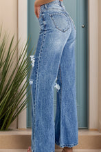 Load image into Gallery viewer, CRE8ED2LUV&#39;S Distressed High Waist Bootcut Jeans