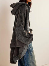 Load image into Gallery viewer, Jackie Exposed Seam Open Front Batwing Sleeve Hooded Cardigan