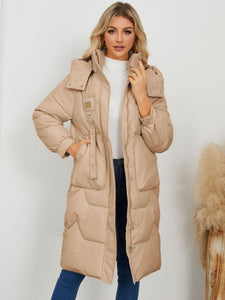 KAILEY Long Sleeve Longline Hooded Winter Coat