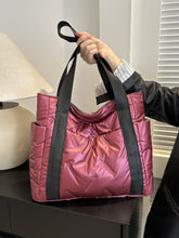 Load image into Gallery viewer, Solid Color Tote Bag with Side Pockets