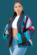 Load image into Gallery viewer, Gone With The Wind Multicolor Puffer Jacket