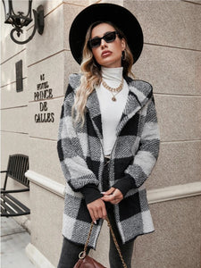 Buffy Buffalo Plaid Hooded Coat