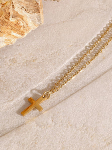 Love of God 18K Gold-Plated Three-Layered Cross Necklace