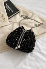 Load image into Gallery viewer, Sequin Chain Drawstring Bucket Bag