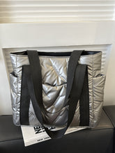 Load image into Gallery viewer, Solid Color Tote Bag with Side Pockets