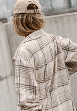 Load image into Gallery viewer, Carrie Plaid Removable Hood Button Up Shacket