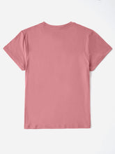 Load image into Gallery viewer, Letter Round Neck Short Sleeve T-Shirt