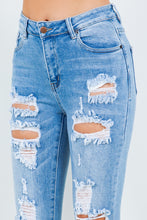 Load image into Gallery viewer, American Bazi High Waist Destroyed Jeans