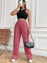 Load image into Gallery viewer, Drawstring Wide Leg Pants with Pockets