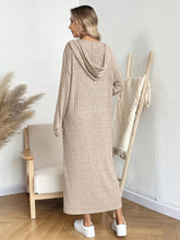 Load image into Gallery viewer, Drawstring Long Sleeve Hooded Dress