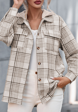 Load image into Gallery viewer, Carrie Plaid Removable Hood Button Up Shacket