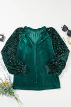 Load image into Gallery viewer, Home for the Holidays Sequin Blouse