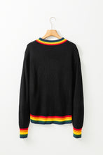 Load image into Gallery viewer, MERRY &amp; BRIGHT Ribbed Round Neck Sweater