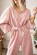 Load image into Gallery viewer, V-Neck Balloon Sleeve Wide Leg Jumpsuit