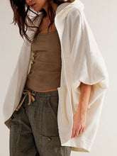 Load image into Gallery viewer, Jackie Exposed Seam Open Front Batwing Sleeve Hooded Cardigan