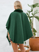 Load image into Gallery viewer, Under the Lights Fuzzy Trim Open Front Poncho