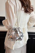 Load image into Gallery viewer, Drawstring Sequin Crossbody Bag