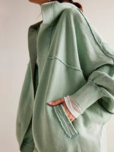 Load image into Gallery viewer, Jackie Exposed Seam Open Front Batwing Sleeve Hooded Cardigan