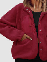 Load image into Gallery viewer, Valerie Pocketed Snap Down Sherpa Jacket