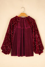 Load image into Gallery viewer, Home for the Holidays Sequin Blouse