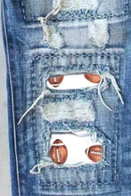 Load image into Gallery viewer, GAME CHANGER Distressed Football Jeans