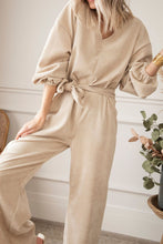 Load image into Gallery viewer, V-Neck Balloon Sleeve Wide Leg Jumpsuit